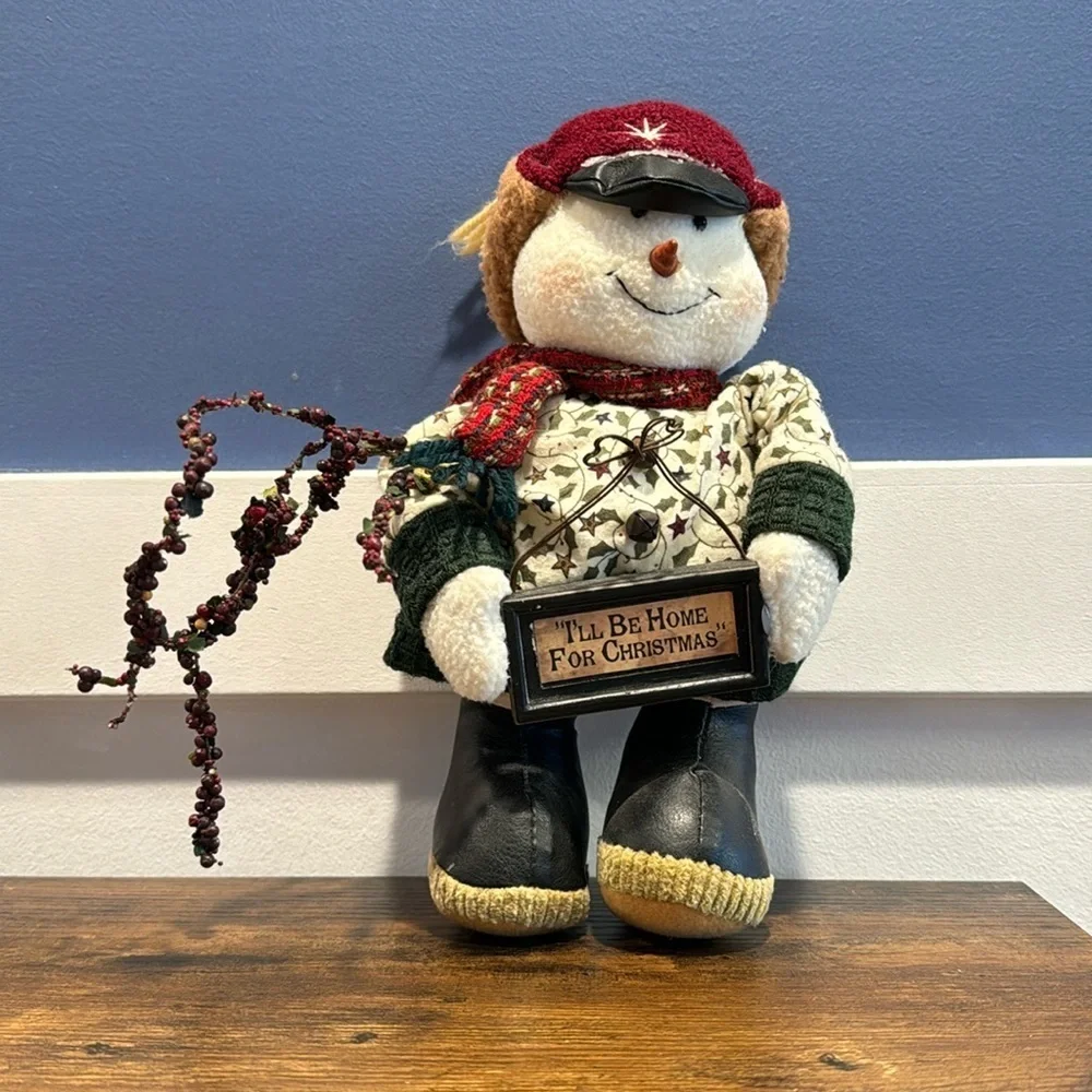 Snowman decor “I’ll be home for Christmas”